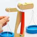 Wooden Balance Toys/ Educational Small Wooden Balance Scale Toy/ Montessori Wooden Balance Weighing Toy/ Wood Toy. 