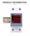Din rail adjustable over under High voltage protector 40A 230V relay protection, automatic voltage protector. 