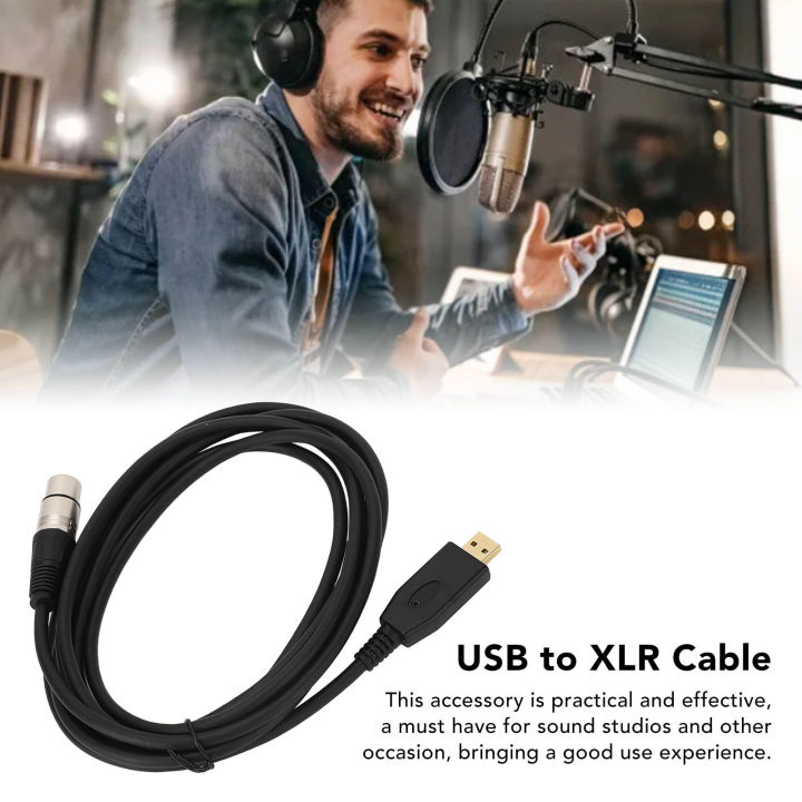 USB%20To%20XLR%20Converter%20Cable%20ABS%20Practical%20Microphone%20Adapter%20Cable%20Sensitive%20Reusable%20Stable%20Transmission%20for%20Home%20-%20Image%206