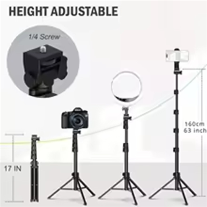 160cm%20Tripod%20for%20Cell%20Phone%20Camera%20Phone%20Stand%20Tripod%20with%20Remote%20and%20Phone%20Holder%20Portable%20Tripod%20Video%20Recording%20-%20Image%204