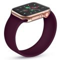 For Apple Watch Ultra 49mm / Series 8&7 45mm / SE 2&6&SE&5&4 44mm / 3&2&1 42mm Solid Color Elastic Silicone Watch Band, Size:L 156mm(White). 