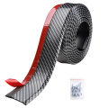 CARBON FIBER Look Car Body Kit Bumper Lip Side Skirt Rubber Edge Decorative Protector Trim 3M. 