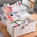 First aid kit portable large-capacity medicine box with handle multi-functional household convenient medicine storage box. 