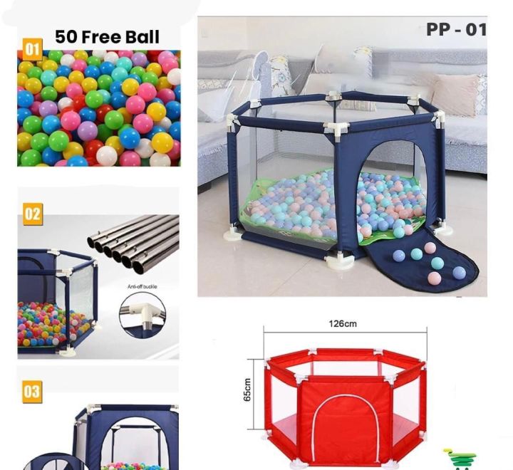 Playpen Baby Fence Toddler Playground, Room Divider Child Kids Barrier with Door, Safety Gate, Nursery Furniture Playard, Portable Indoor Outdoor Parks, Large Gifts for Toddlers |LMH51LKG |INFINITY NEEDS