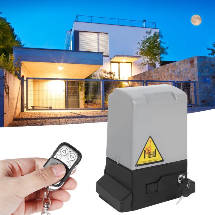 220V 50Hz Automatic Sliding Gate Opener Kit Remote Control Sliding Door Opener Motor with 8 Gear Rack550W