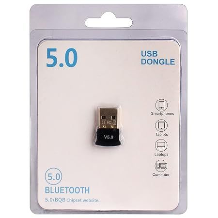 QBM Ultra-Mini Bluetooth CSR 5.0 USB Dongle Adapter for Windows Computer