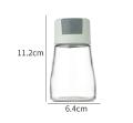 Quantitative seasoning jar glass press salt control bottle seasoning bottle monosodium glutamate salt jar household kitchen metering salt seasoning bottle. 