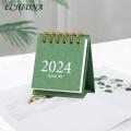 Desk Calendar 2024 2024 Mini Desk Calendar Simple Style Spiral Coil Planner for Events Logs Decor Office School Supplies Creative Coil Design Calendar. 