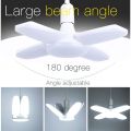 LED Bulb Fan Blade Lamp Foldable Light B22 Timing 30W Ceiling Home Garage Industrial Adjustable White Folding Lumen. 