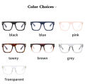 Large Frame Eyeglasses Retro Square Anti-blue Light Glasses Men. 