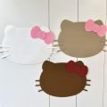 New 60x40cm Kitty Felt Board DIY Display Pictures Felt Photo Board Notices Postcard Felt Message Boards Background Walls. 