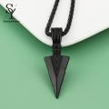 Sunnyheart Male Necklace Stainless Steel Spearhead Charm Male Necklace. 