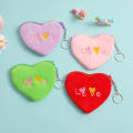 Cartoon Heart Plush Wallet Valentine's Day Love Coin Storage Bag Girl Cute Small Wallet. 