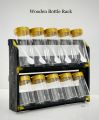 Best Quality Wooden Spice Bottle Rack with 12 Spice Bottles (450ml and 650ml). 