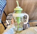 Water Bottle with Straw Large Water Bottles Aesthetic Leakproof Drinking Bottle BAP Free  1200ml. 