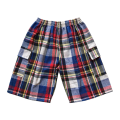 New Unisex Casual Cotton Shorts with Side Pockets in Plaid/Checkered Pattern. 
