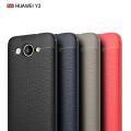 Luxury Leather Case Auto Focus Hard Tpu Back Case For Huawei Y3 2017. 