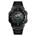 SKMEI Stainless Steel Dual Display Waterproof Watch For Men 1370. 