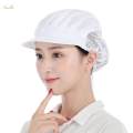 Chef Hat Mesh Food Service Baker Cap Waiter Cap for Commercial Multipurpose White Half Mesh. 