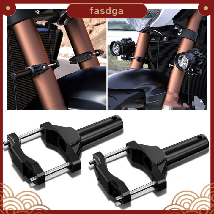 Fasdga 2Pcs Universal Mount Bracket for Motorcycle Bumper Headlight Stand Spotlight Extension Pole Frame Support Bracket