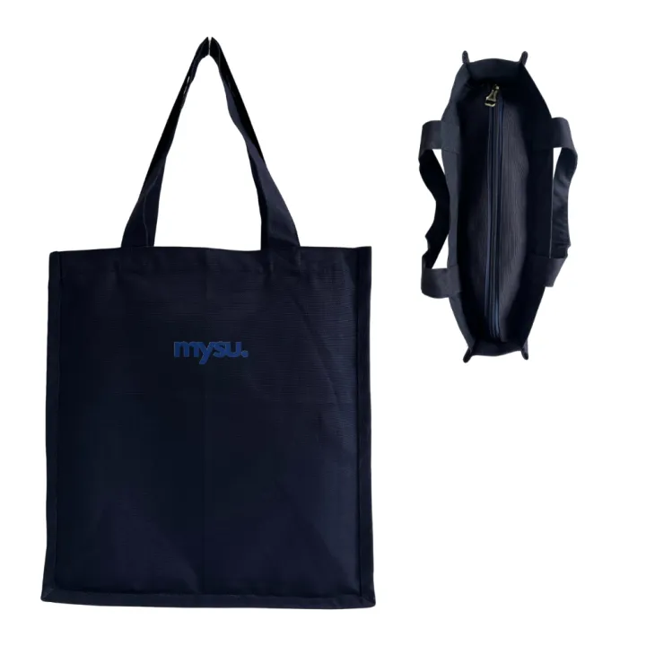 Heavy Duty Brown Eco Friendly Large Canvas Tote Bag with Zipper - 14.5 inches (L) * 3 inches (W) * 16 inches (H) - Holds up to 15kg