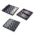 Chess Set 3 in 1 Chess Checkers Backgammon Set. 