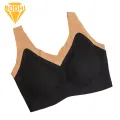 Lightweight Bra Comfortable Seamless Padded Sports Yoga Bra with Wide Shoulder Straps for Women Wireless Push Up Color Matching Design Seamless Bra. 