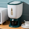 10Kg Automatic Rice Dispenser with Rinsing Cup Smart Rice Dispenser Rice Storage Rice Bucket Household Rice Box-A. 