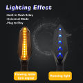 Universal  Motorcycle Turn Signals LED Light Flowing Flashing Indicator Sequential 12.8 V Tail Stop Signal Running Lamp. 