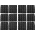 CGearuppt Charcoal Acoustic Foam Tiles Soundproofing Foam Panels Studio Sound Padding 2 x 10 x 10 Inch(Black). 
