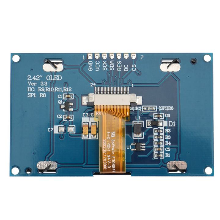 5pcs%202.42%20Inch%2012864%20128X64%20OLED%20Display%20Module%20IIC%20I2C%20SPI%20Serial%20LCD%20Screen%20for%20C51%20STM32%20SSD1309%20(White%20Font)%20-%20Image%204