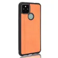 (stock available) For Google Pixel 5 Shockproof Sewing Cow Pattern Skin PC + PU + TPU Case(Black). 