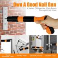 Mini Nail Gun Manual Wall Nail Fastening Tool 3 Gears Power Low Noise Air Nailer Machine Adjustable Cement Wall Nailer Hand Tool Lightweight for Woodworking Decoration. 