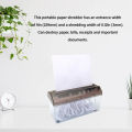 Manual Shredder Portable Mini Hand Shredder with 1L Transparent Plastic Window for Office. 