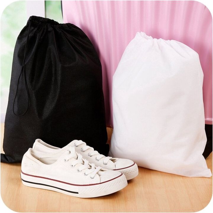 In Stock Non-woven Laundry Shoe Travel Pouch Portable Tote Drawstring Storage Bag Organizer Travel Accessories Pouch Drawstring Bag