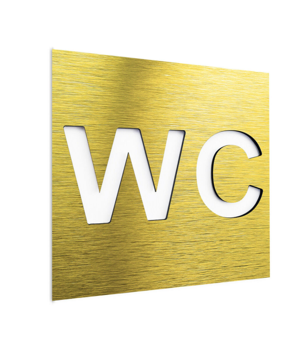 Universal Wc Sign 【TopazTrove】Customized Composite Aluminum Board Unisex WC Toilet sign ...
