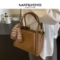 MATEYOYO Lady’s Shoulder Bag Retro Cross-body Bag Bucket Bag Handbag Soft PU Bag Ribbon Design Messenger Bag Sling Bag Large Capacity Elegant Bag For Traveling Shopping Outdoor. 