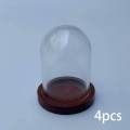 Glass Cloche Dome DIY Bell Jar Display Case for Wedding Valentine's Day Home Red. 