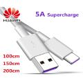 Huawei super charger Cable USB Type C Data Fast Charge 5A Cable. 