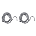 2X 2.5M Machine Dishwasher Drain Hose Extension Washing Pipe with Bracket Set. 