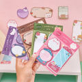【MINISO】 Kawaii Cartoon Strawberry Rabbit Bear Sticky Notes Memo Pad Cute Message N Times Sticky Office Stationery Supply Journal Planner. 