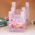 50/100 Pcs Sakura Plastic Bag with Handle 4 Sizes Fresh-keeping Candy Wedding Cartoon Gift Shopping Kitchen Storage Organization. 
