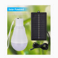 Outdoor Camping Led Lights Bulb Solar Panel Powered High Brightness Tent Lamp For Outdoor Indoor. 