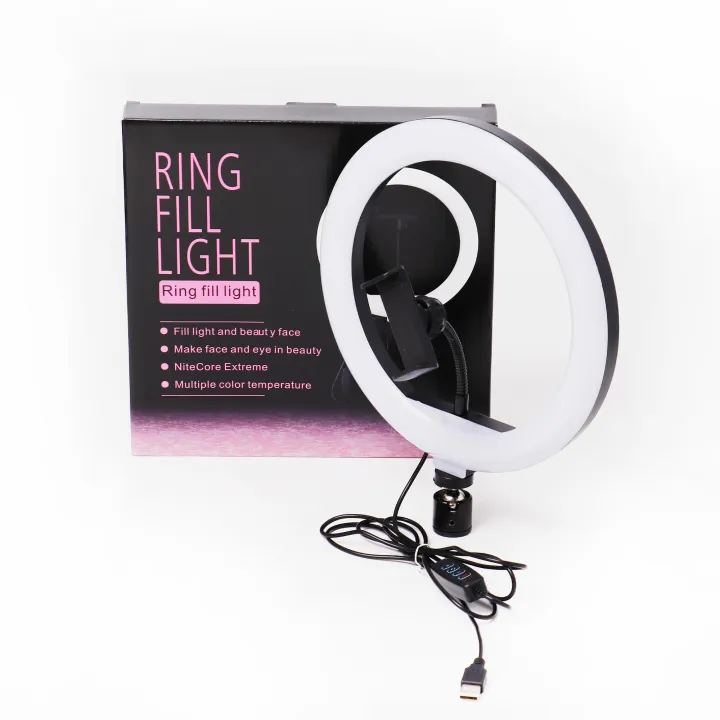 26CM%20Ring%20Light%20With%208ft%20Stand%20Tripod%2010%20Inch%20Selfie%20LED%20Ring%20Light%20With%20Adjustable%20Phone%20Holder%20360%20Rotatable%20Ring%20LED%20Studio%20Camera%20-%20Image%203