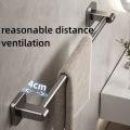 Bathroom Towel Holder Without Drilling Bathroom Black Towel Rack Towel Self-Adhesive Bathroom Towel Rack Towel Rail. 