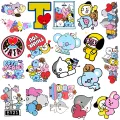 20/40pcs BTS Stickers BT21 Kpop Stickers for Laptop Scrapbook Journal Kids Girls Boys Stickers. 