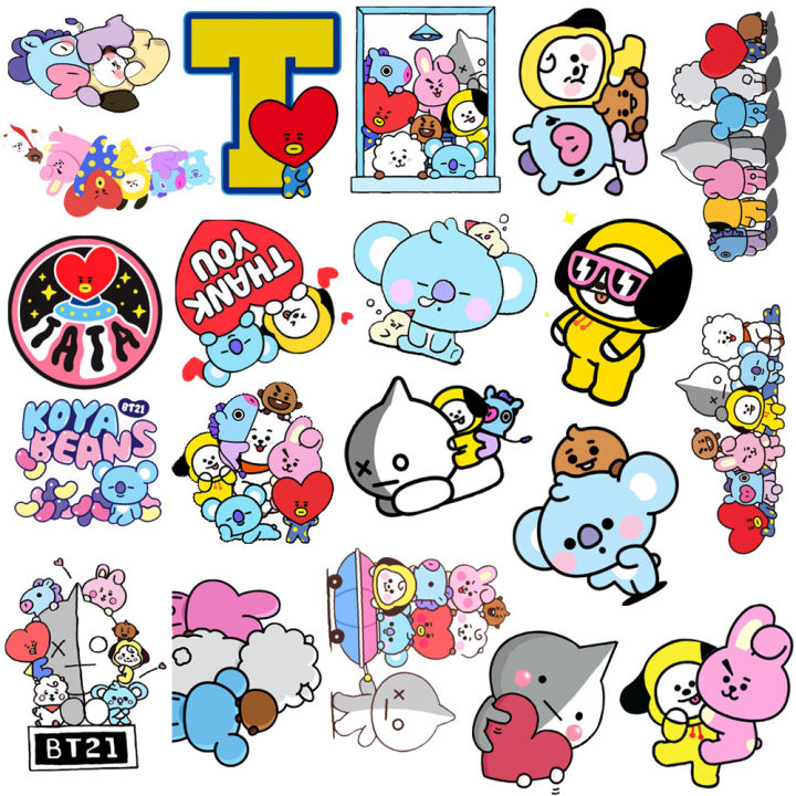20/40/60pieces%20BTS%20Stickers%20BT21%20Kpop%20Music%20Stickers%20for%20Decorations%20Decals%20Books%20Laptop%20Scrapbook%20Journal%20Kids%20Girls%20Boys%20Wall%20Graffiti%20Stickers%20-%20Image%205