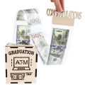 2025 Graduation Money Gift Wood Money Box For Cash Gift Money Pull Box Gift 2025 Grad Suprise Graduation Money Holder For Cash. 