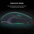 SHIPADOO GM3 3600 DPI Four-speed Adjustable Four-button Cool Colorful Respiration Light Gaming Wired Mouse(Black). 