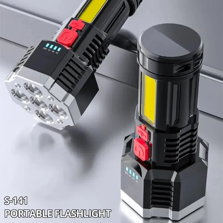 High%20Power%20Rechargeable%20Led%20Flashlights%207%20LED%20Camping%20Torch%20With%20Cob%20Side%20Light%20Lightweight%20Outdoor%20Lighting%20ABS%20Material%20-%20Image%206